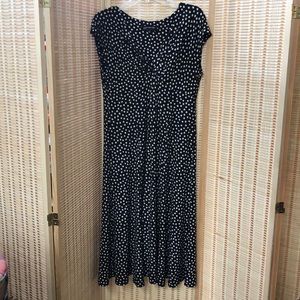 Jones New York black with white polka dots sleeveless size 14